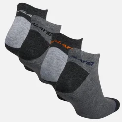 Pro Player Herren Zwölfer Pack unsichtbare Socken Grau/Multi
