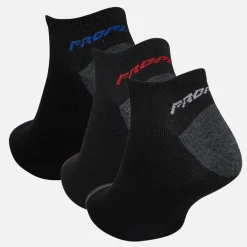 Pro Player Herren Zwölfer Pack unsichtbare Socken Schwarz/Rot