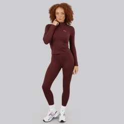Puma Damen Train 1/2 Zip Trainingsoberteil Aubergine