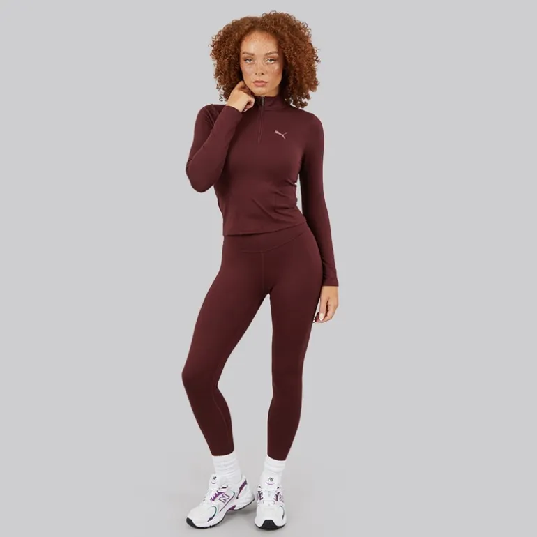 Puma Damen Train 1/2 Zip Trainingsoberteil Aubergine