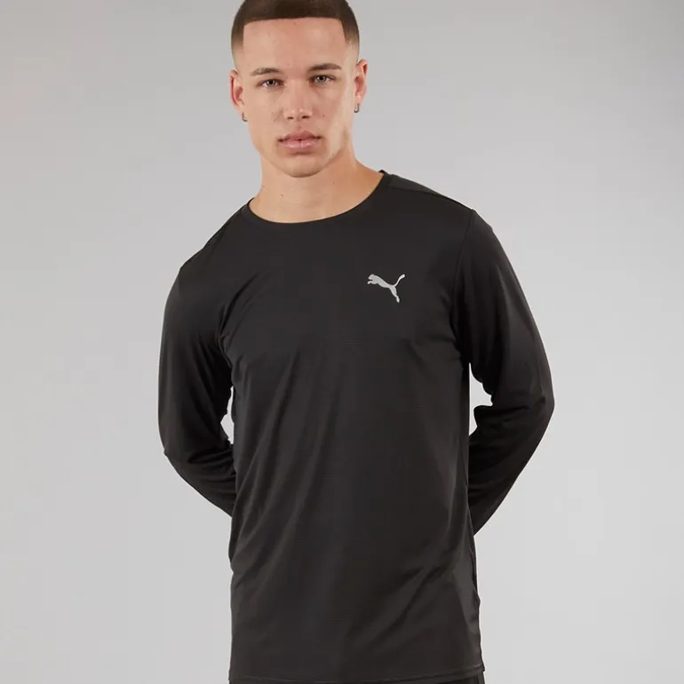 Puma Herren Lauf Favorit Langarm Lauf Oberteil Puma Schwarz
