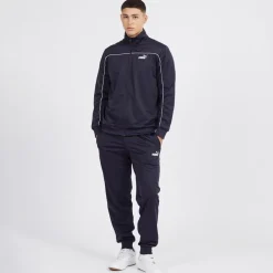 Puma Herren Piping Poly Trainingsanzug Dunkelblau