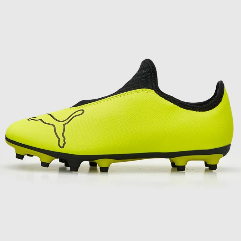 Puma Junior Junge Finesse Schnürlose FG Fester Boden Fußballschuhe Yellow Alert