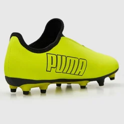 Puma Junior Junge Finesse Schnürlose FG Fester Boden Fußballschuhe Yellow Alert