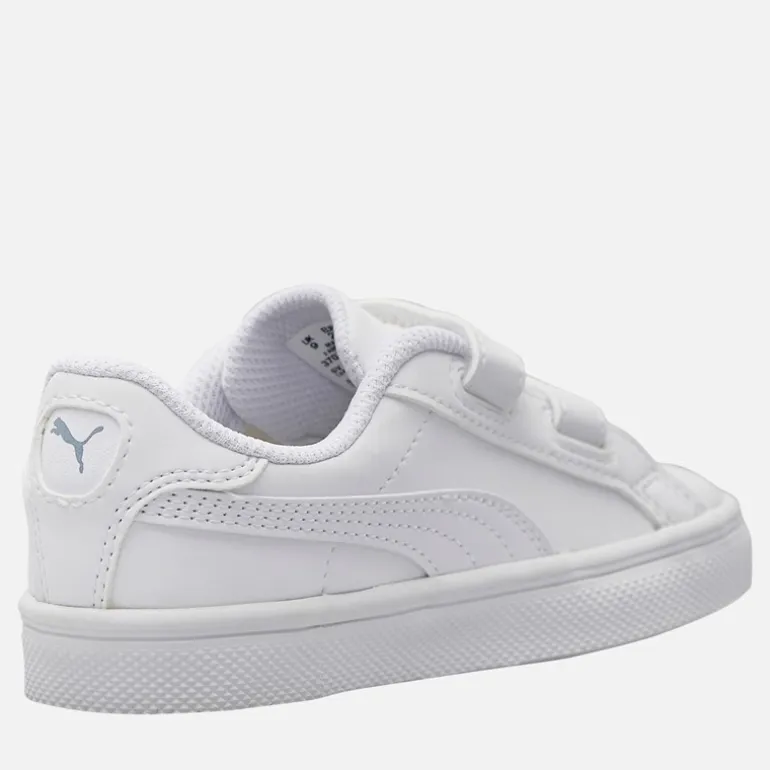 Puma Kleinkind Smash Vulc Turnschuhe Weiß/Quarry