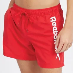 Reebok Badeshorts Herren Yestin Rot/Weiß