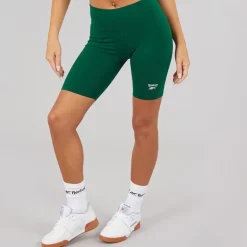 Reebok Damen Reebok Identity Kleines Logo Fitted Shorts Collegiate Green