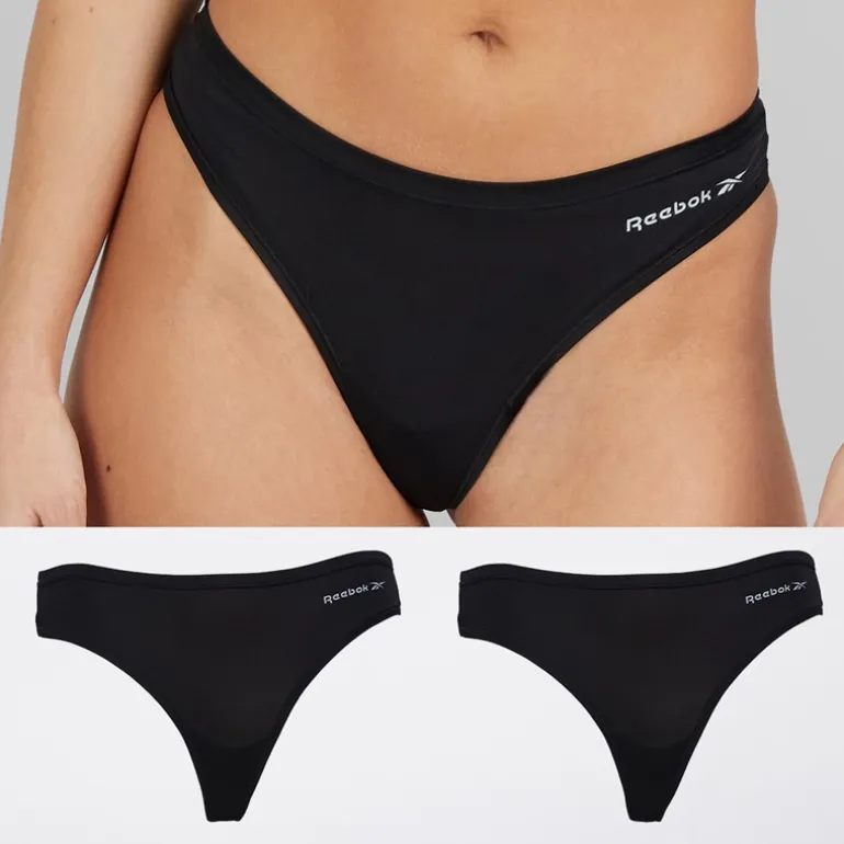 Reebok Damen Serena Performance 3er-Pack Tangas Schwarz
