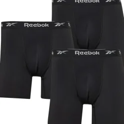 Reebok Herren Ainslie Performance Drei-Pack Medium Trunks Schwarz