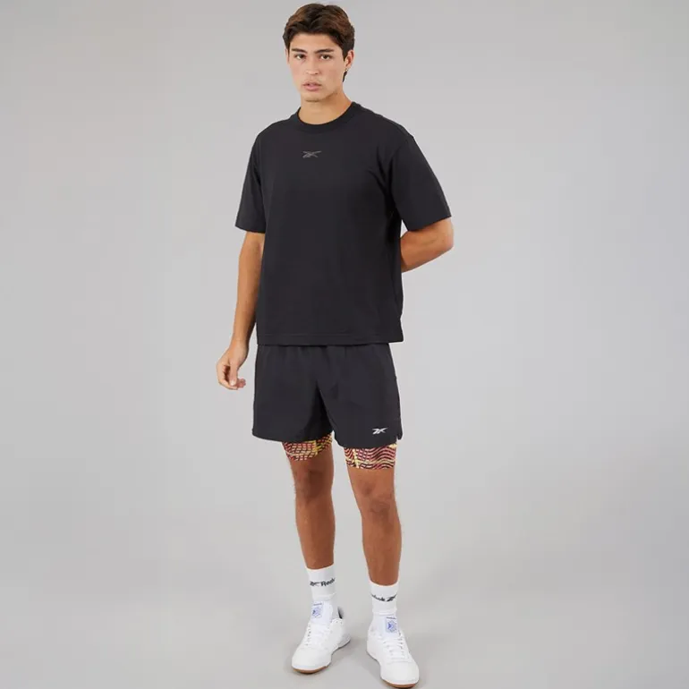 Reebok Herren Athlete Hype Zwei In Einem Shorts Schwarz/Electric Yellow