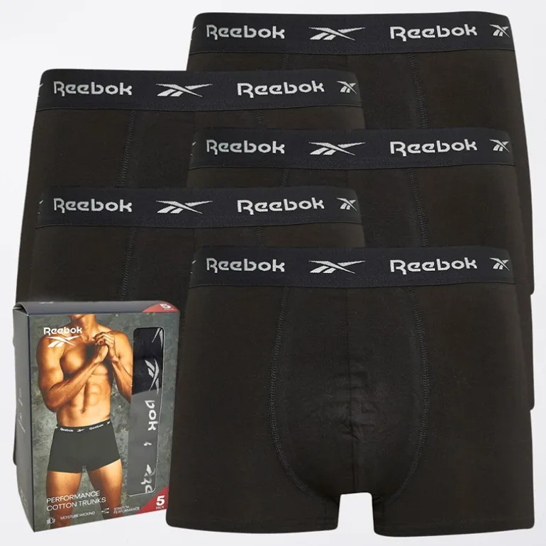 Reebok Herren Boyes Boxershorts Schwarz