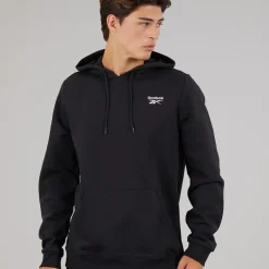 Reebok Herren Reebok Identity Kleines Logo Fleece Hoodie Schwarz