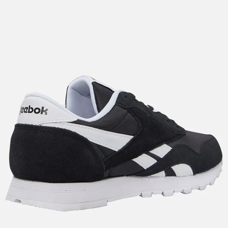 Reebok Junior Junge Klassische Nylon Turnschuhe Schwarz/Schwarz/Weiß