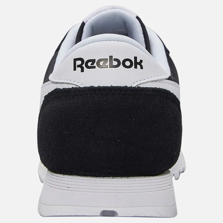 Reebok Junior Junge Klassische Nylon Turnschuhe Schwarz/Schwarz/Weiß