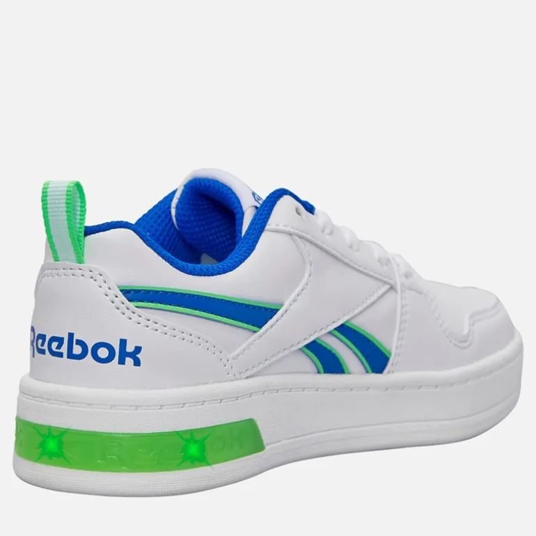 Reebok Junior Junge Royal Prime Step N Flash Trainings Weiß/Optimum Blue/Solar Lime