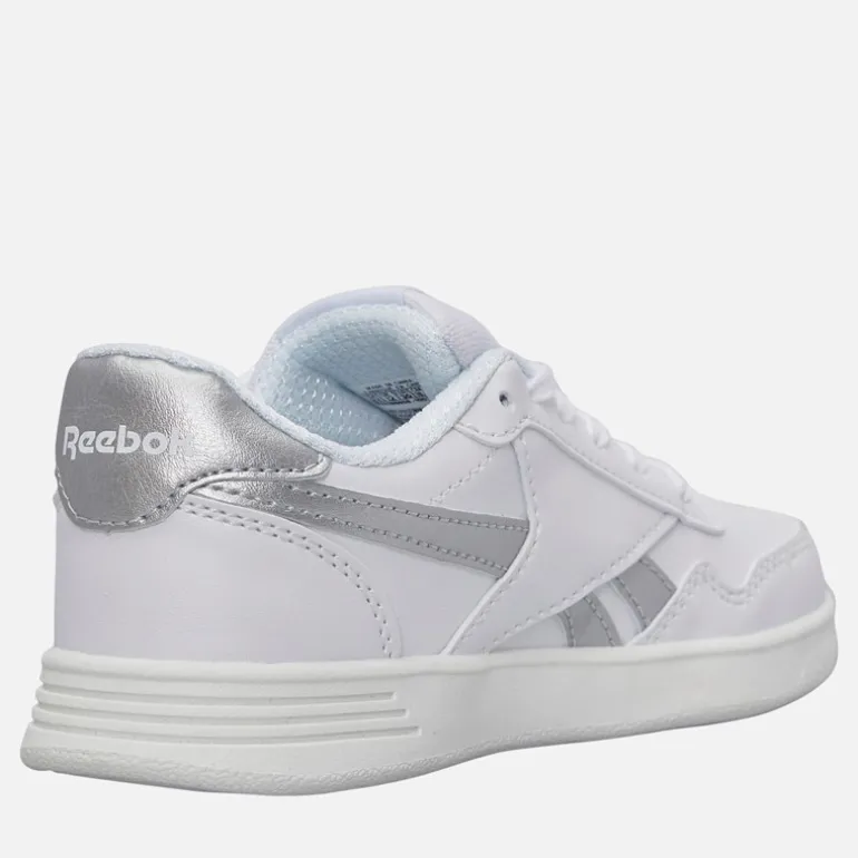 Reebok Junior Mädchen Court Advance Turnschuhe Weiß/Weiss/Silver Metallic