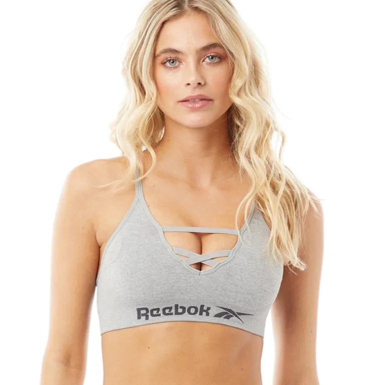 Reebok Sport-BH Damen Maryna Nahtlos Grau Melange