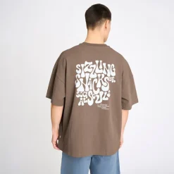 Resteröds Herren Tas Print T Shirt Braun