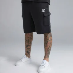 SikSilk Herren Essential Cargoshorts Schwarz