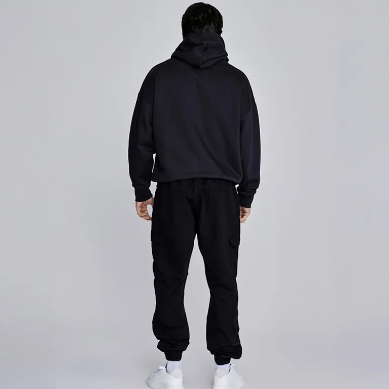 SikSilk Herren Essentials Hoodie Schwarz