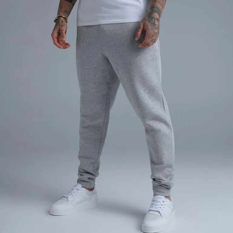 SikSilk Herren Essentials Jogginghose Grey Marl
