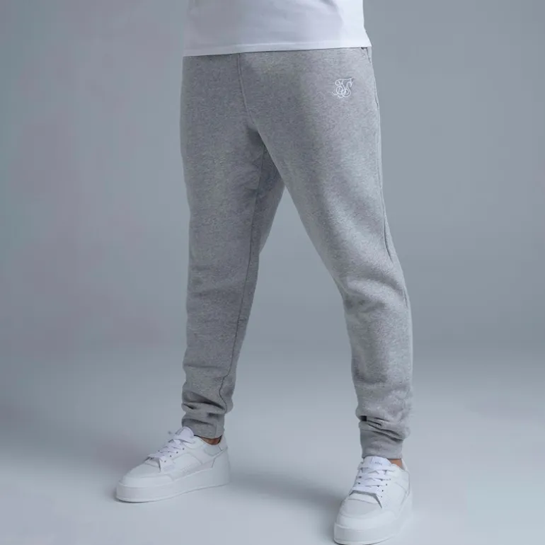SikSilk Herren Essentials Jogginghose Grey Marl