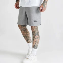 SikSilk Herren Essentials Shorts Grey Marl