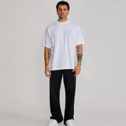 SikSilk Herren Grafik T Shirt Weiß
