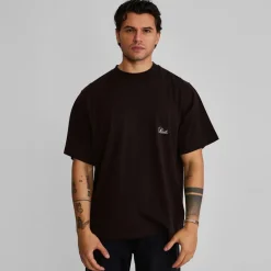 SikSilk Herren Oversized T-Shirt Braun