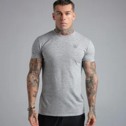 SikSilk Herren T-Shirt Grey Marl