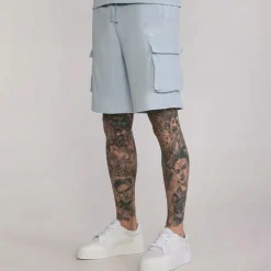 SikSilk Herren T Shirt Und Shorts Set Blau