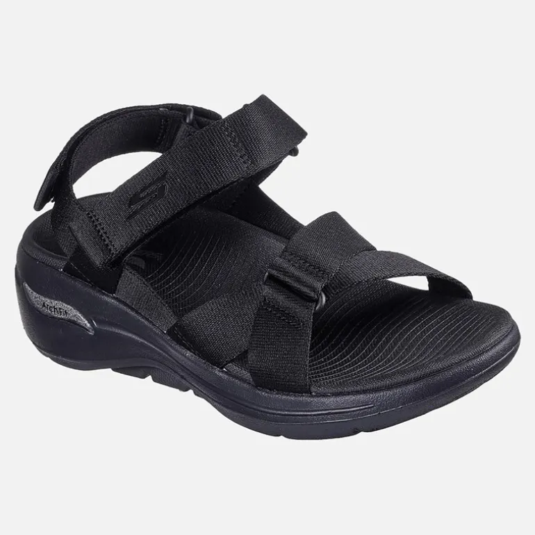 SKECHERS Damen Gowalk Arch Fit Sandalen Schwarz