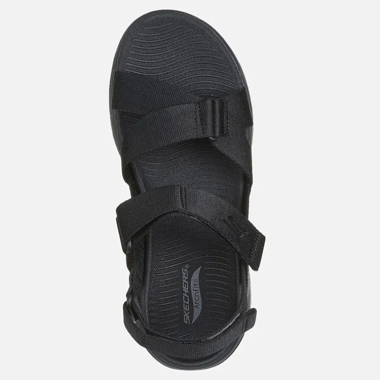 SKECHERS Damen Gowalk Arch Fit Sandalen Schwarz
