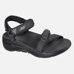 SKECHERS Damen Gowalk Arch Fit Sandalen Schwarz