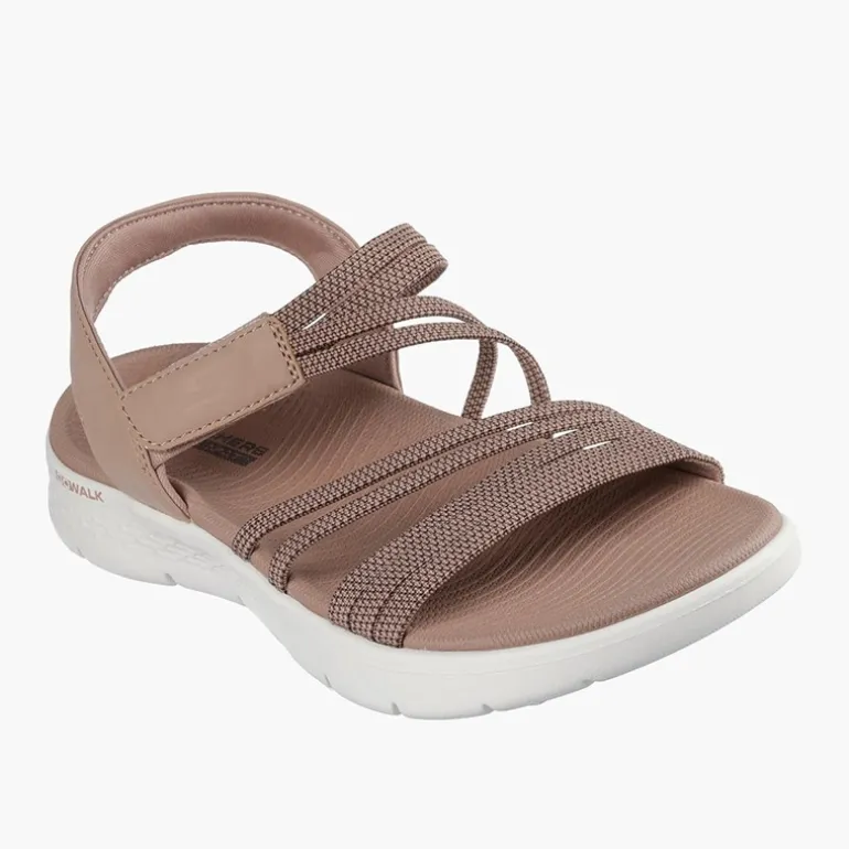 SKECHERS Damen Go Walk Flex Sandalen Natural