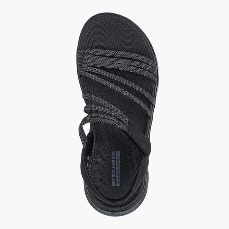 SKECHERS Damen Go Walk Flex Sandalen Schwarz