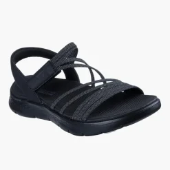 SKECHERS Damen Go Walk Flex Sandalen Schwarz