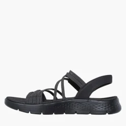 SKECHERS Damen Go Walk Flex Sandalen Schwarz