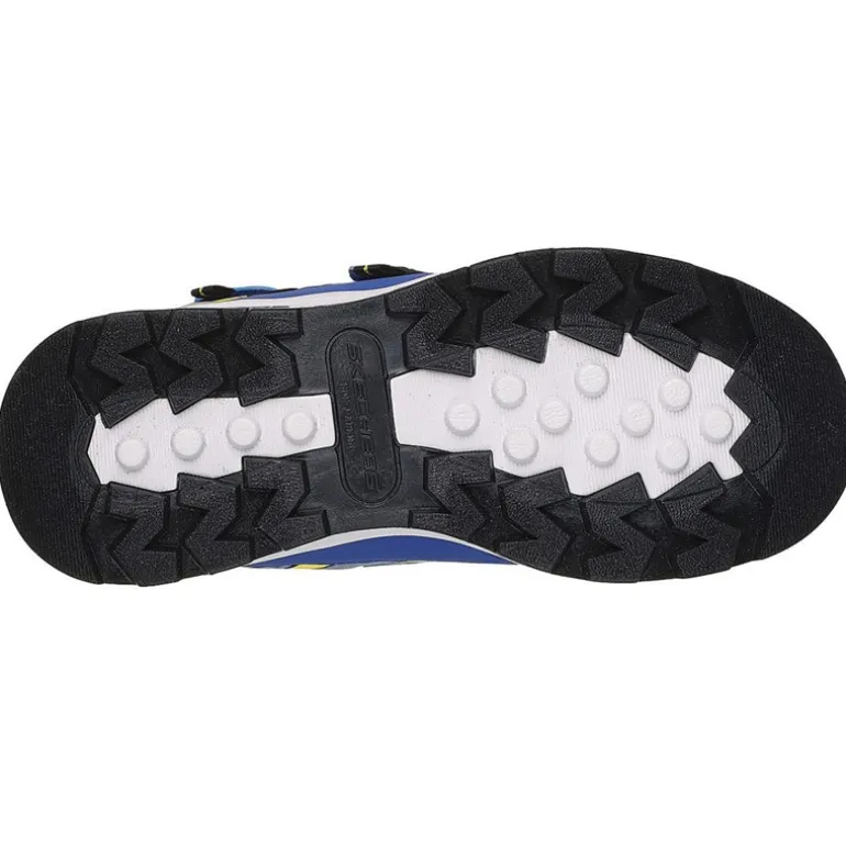 SKECHERS Junior Junge Storm Blazer Wasserdicht Doppelter Riemen Beleuchtete Turnschuhe Blau Schwarz