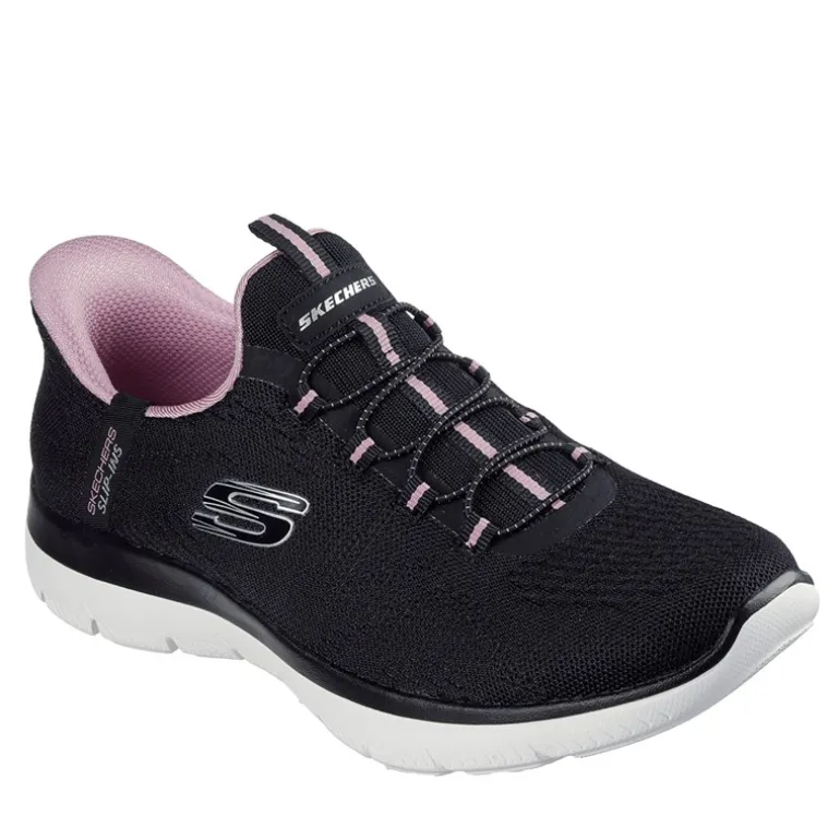 SKECHERS SPORT SKECHERS Damen Summits Dream Chaser Slip In Sneaker Black & Purple/Mauve