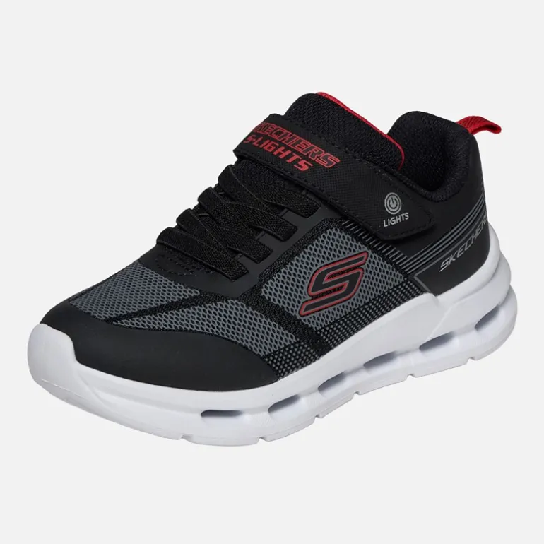 SKECHERS SPORT SKECHERS Junge Glide Step Lichter Turnschuhe Schwarz