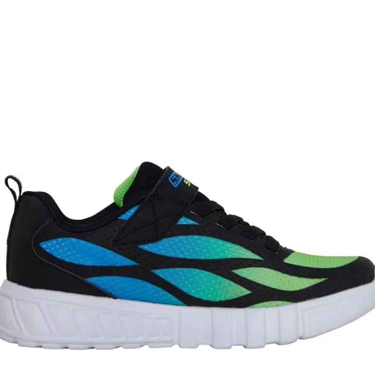 SKECHERS SPORT SKECHERS Junior S Lights Flex Glow - Dezlo Turnschuhe Blau/Schwarz/Lime