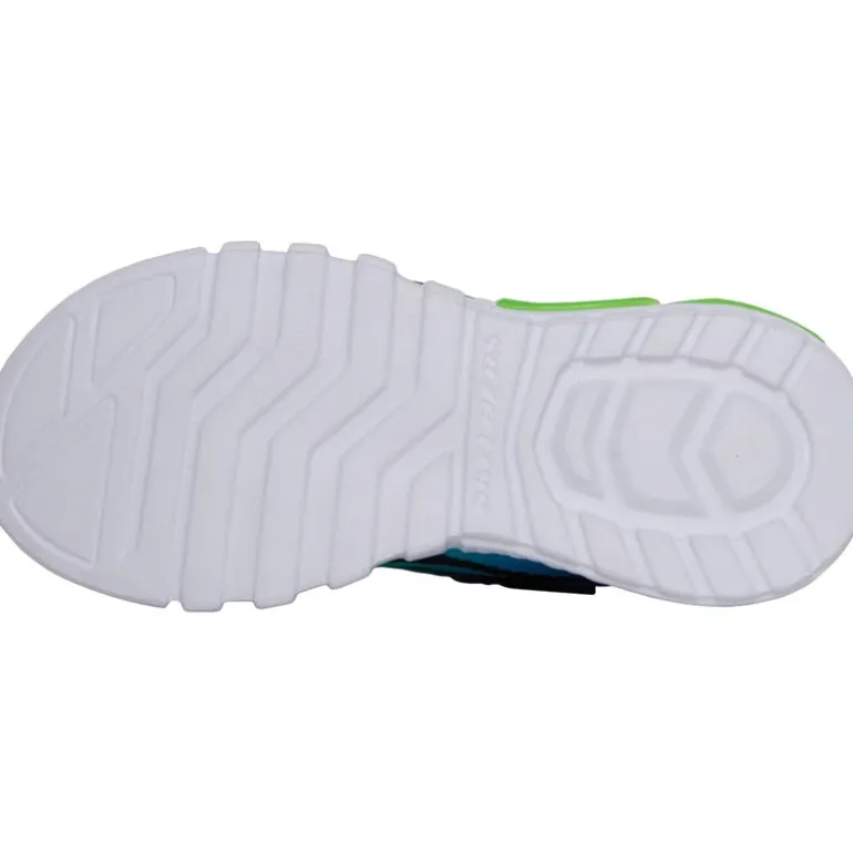 SKECHERS SPORT SKECHERS Junior S Lights Flex Glow - Dezlo Turnschuhe Blau/Schwarz/Lime