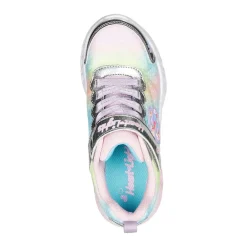 SKECHERS SPORT SKECHERS Mädchen Flutter Herz Lichter Simply Love Turnschuhe Silber