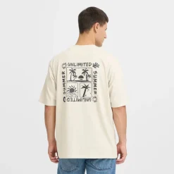 Solid Herren Daniel T Shirt Oatmeal