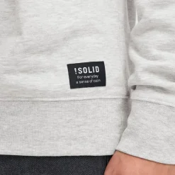 Solid Herren Dixon Sweatshirt Light Grey Melange