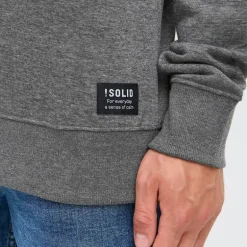 Solid Herren Dixon Sweatshirt Dark Grey Melange