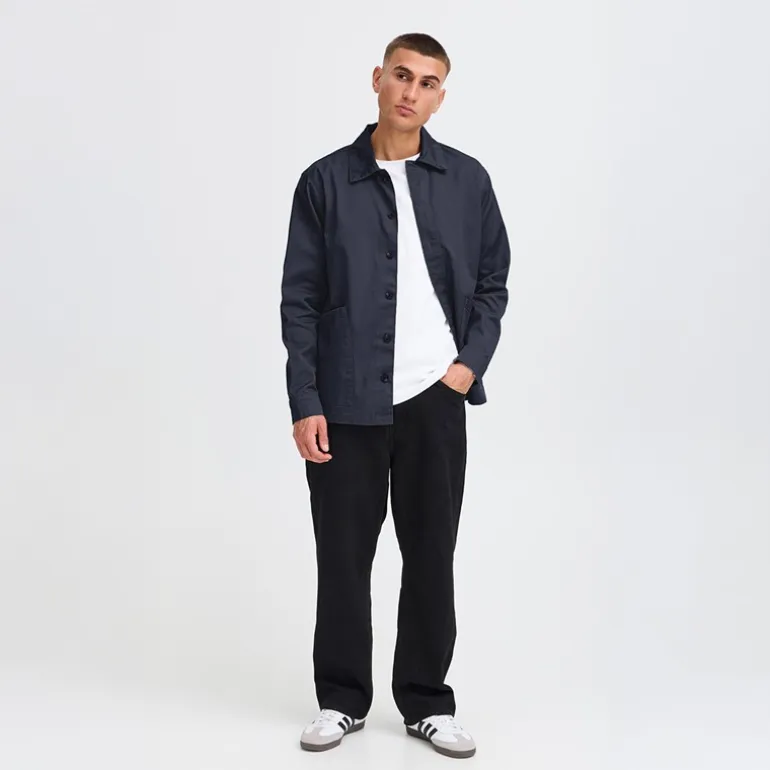 Solid Herren Ossie Overshirt Insignia Blue