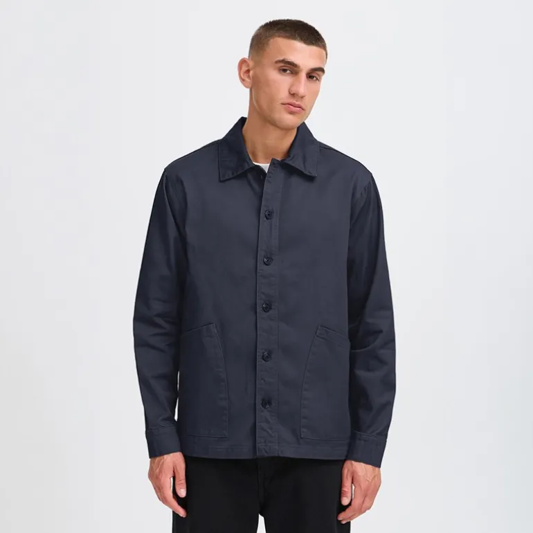 Solid Herren Ossie Overshirt Insignia Blue
