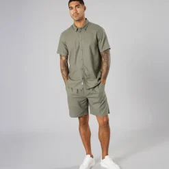 Solid Herren Shorts Dusty Olive